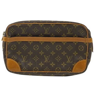 Louis Vuitton Compigne Clutch Bag Monogram Brown